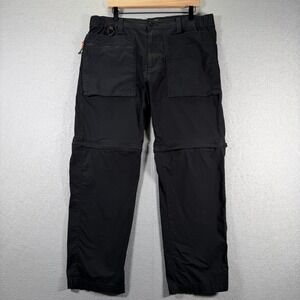 Signature Levi Strauss Mens Convertible Cargo Pants Black‎ W36 L30 Outdoors